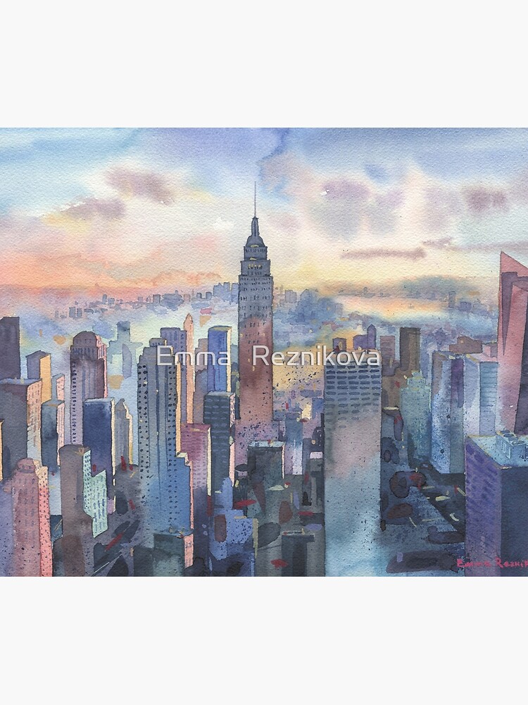 "New York" Tapestry by EMMARE Redbubble
