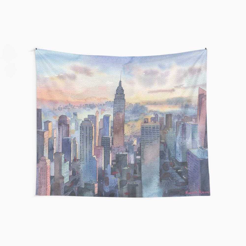 "New York" Wall Tapestry by EMMARE Redbubble