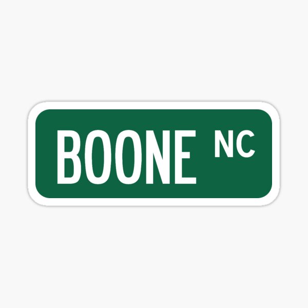 Item preview, Boone, NC Street Sign Sticker designed and sold by hesappe.