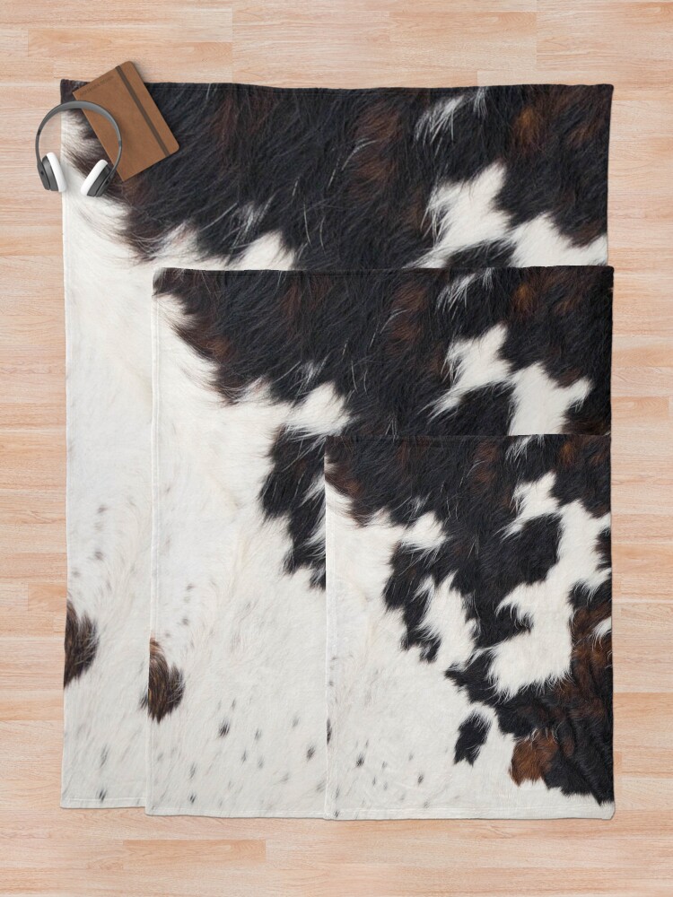Alternate view of Cowhide Detail Throw Blanket