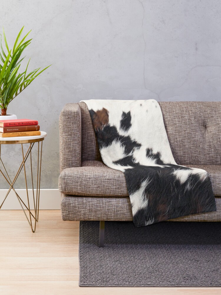 Alternate view of Cowhide Detail Throw Blanket