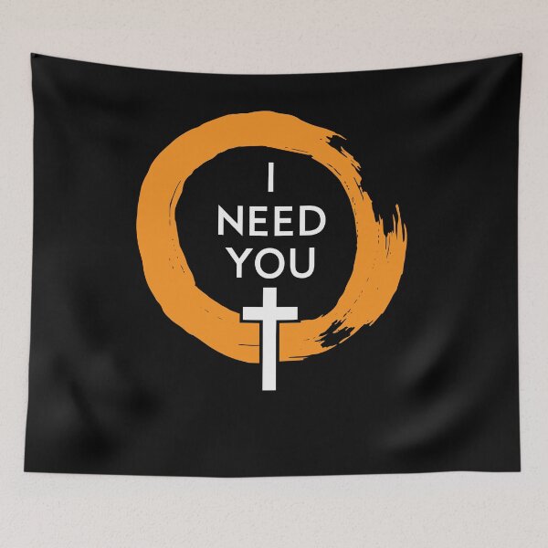 Item preview, Jesus I need you - cross designed and sold by GoodNewsDesign.