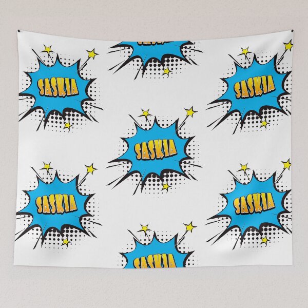 Item preview, Comic book speech bubble font first name Saskia designed and sold by PM-Names.