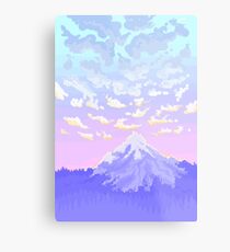 Sunset on Pastel Mountain Metal Print