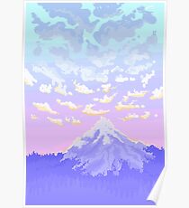 Póster Sunset on Pastel Mountain