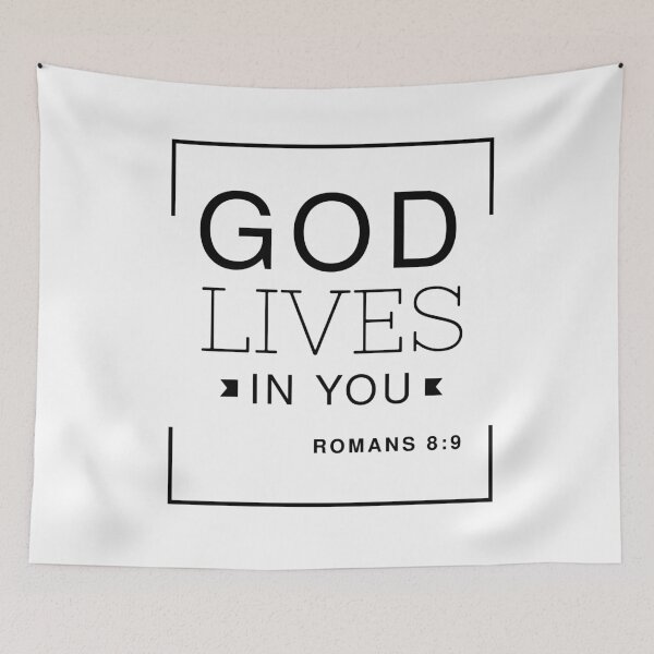 Item preview, God lives in you - Bible verse - Romans designed and sold by GoodNewsDesign.