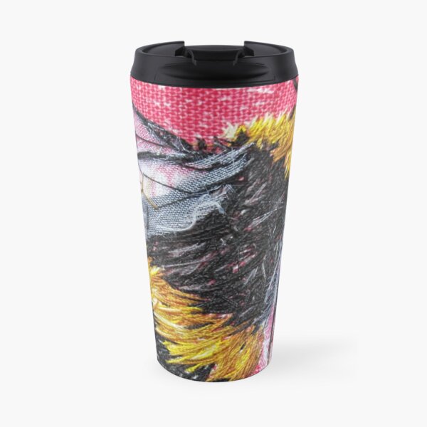 Red Bumblebee Art Travel Mug