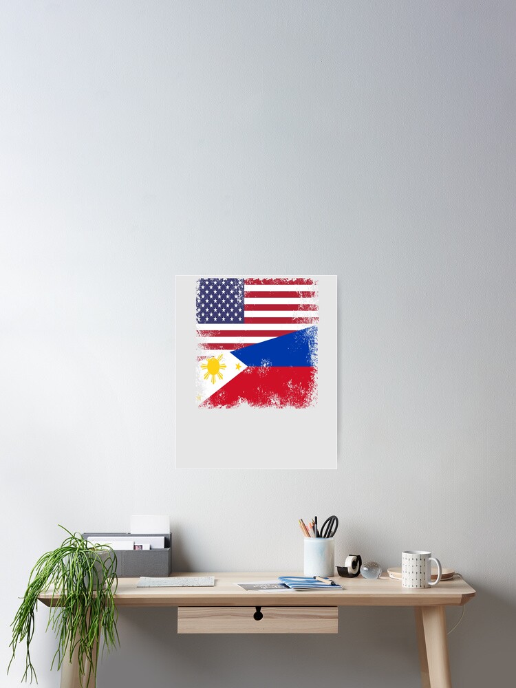 Half Filipino Flag T-Shirt | Vintage Philippines Usa Gift Half Filipino Flag T-Shirt | Vintage Philippines Usa Gift