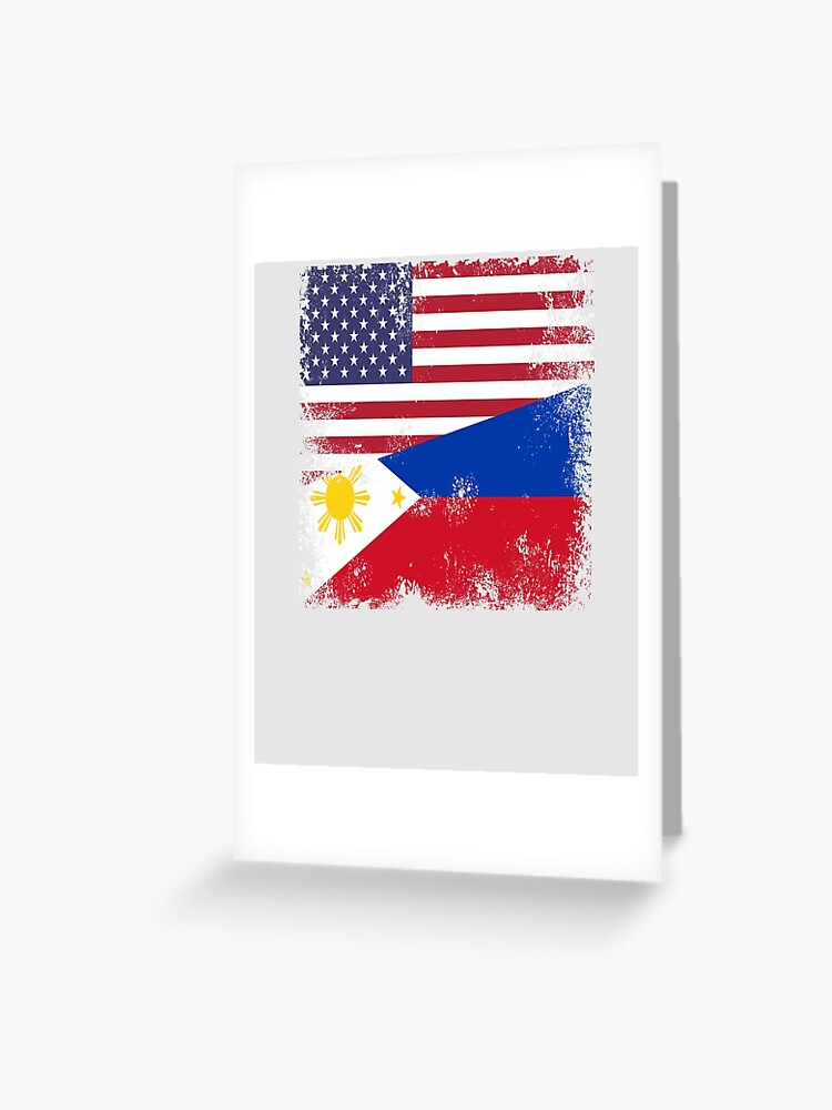 Half Filipino Flag T-Shirt | Vintage Philippines Usa Gift Half Filipino Flag T-Shirt | Vintage Philippines Usa Gift