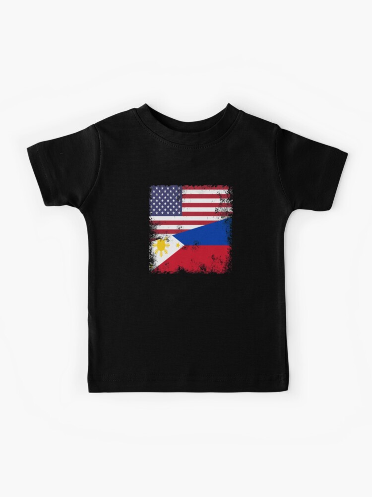 Half Filipino Flag T-Shirt | Vintage Philippines Usa Gift Half Filipino Flag T-Shirt | Vintage Philippines Usa Gift
