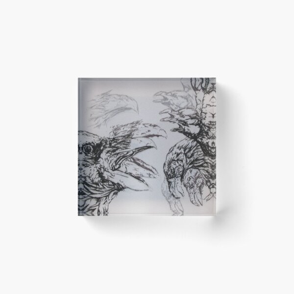 Crows And Their Echoes Art Acrylic Block