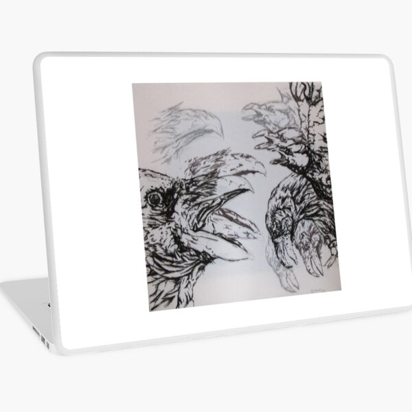 Crows And Their Echoes Art Laptop Skin