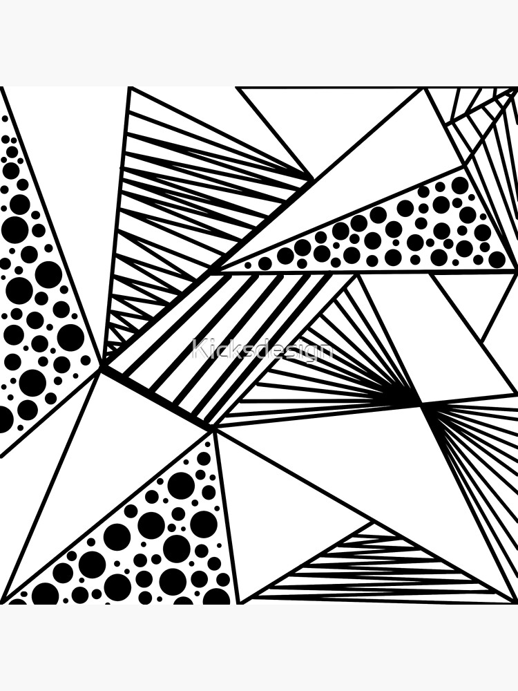 traagheid mozaïek Anemoon vis Modern abstract black white geometric stripes polka dots" Art Board Print  by Kicksdesign | Redbubble