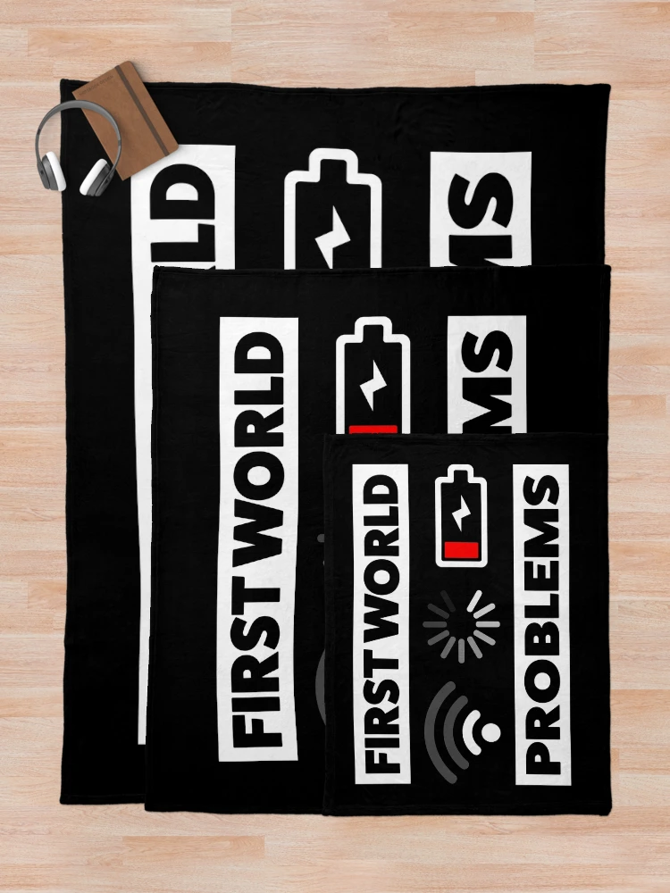 Thumbnail 5 of 6, Throw Blanket, First world problems designed and sold by KeepOnCoding.