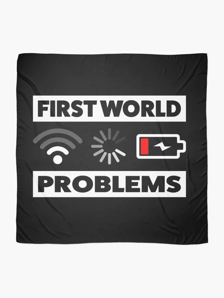 Thumbnail 2 of 3, Scarf, First world problems designed and sold by KeepOnCoding.