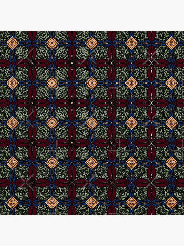 Ankara African print (olive). by cardwellandink