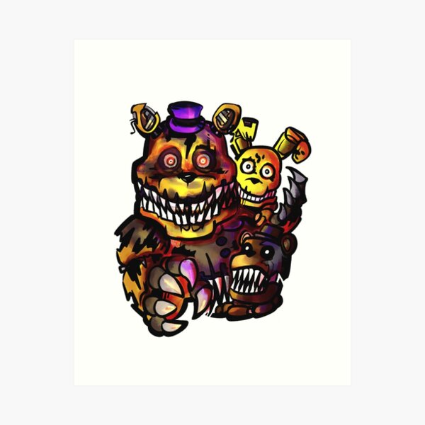 FNAF Golden Fredbear Art Print by Bloo McDoodle