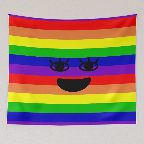 Item preview, Rainbow Stripes with a face designed and sold by reasonablemunki.