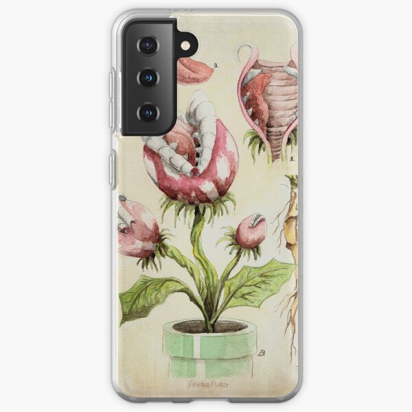 Ilustración botánica de la planta de Piranha Funda blanda para Samsung Galaxy