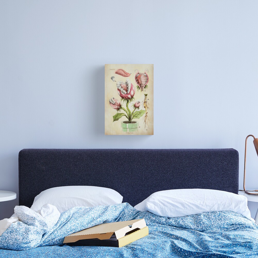 Piranha Plant Botanical Illustration Canvas Print