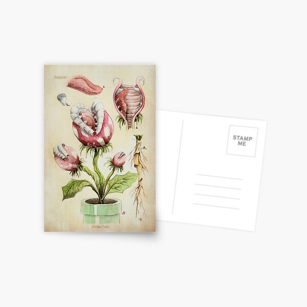 Piranha Plant Botanical Illustration Postcard