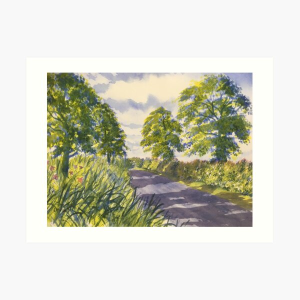 Hedgerows on the road to Rudston Art Print