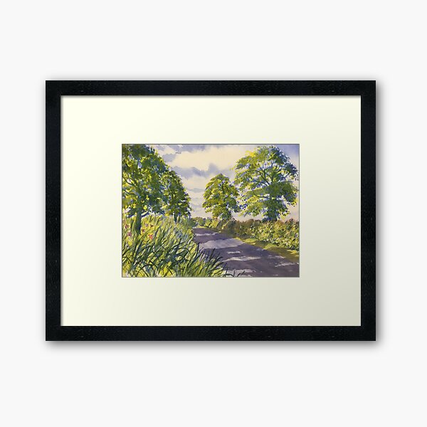 Hedgerows on the road to Rudston Framed Art Print