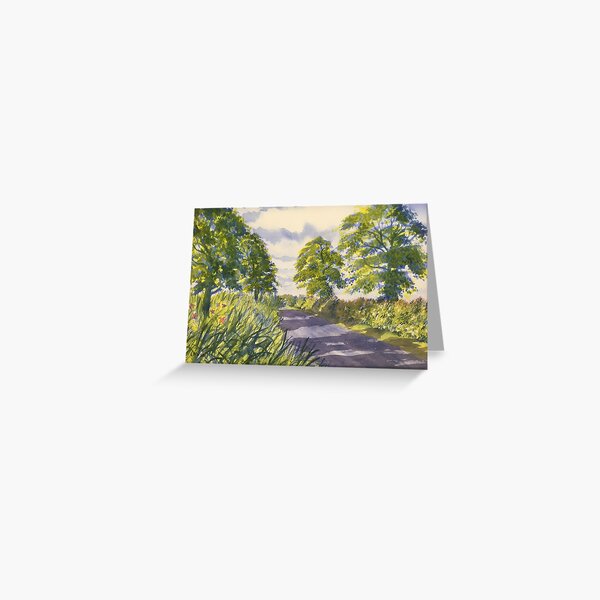 Hedgerows on the road to Rudston Greeting Card