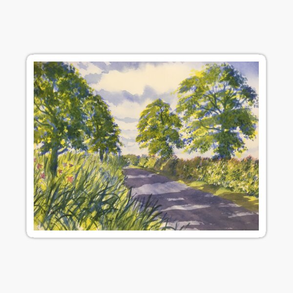 Hedgerows on the road to Rudston Sticker