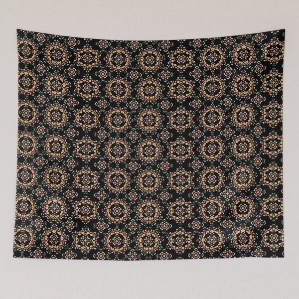 Item preview, Circling Four Flowers Black designed and sold by maderdaniel.