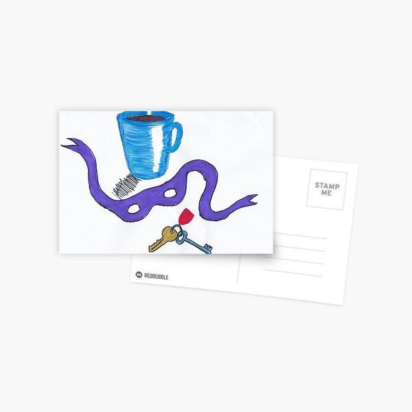 Superhero Sidetable Postcard