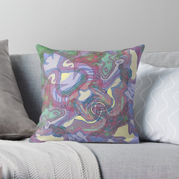 DRAGON WATER ASYMMETRICAL VERSION Throw Pillow