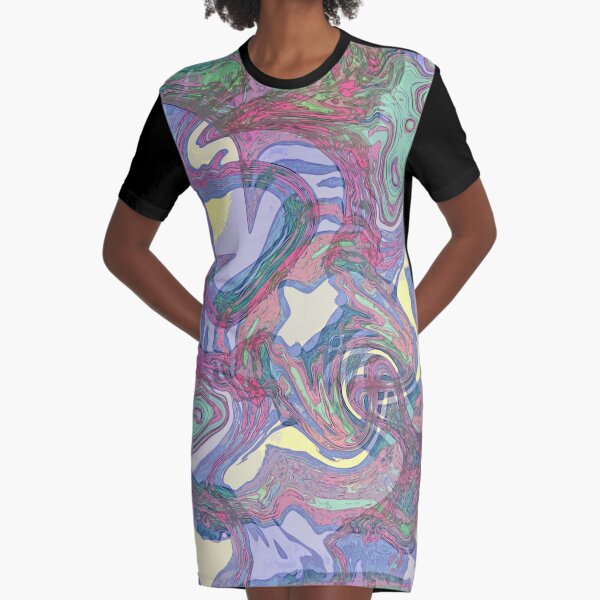 DRAGON WATER ASYMMETRICAL VERSION Graphic T-Shirt Dress