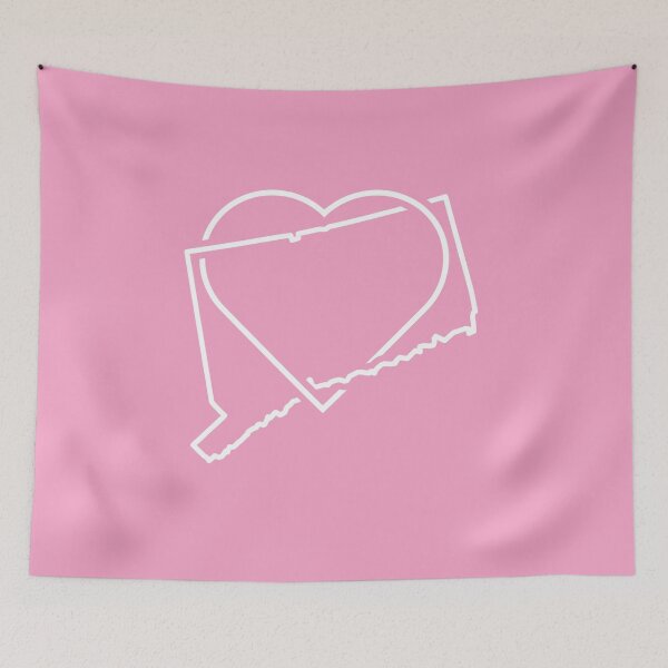 Item preview, Connecticut Heart - White on Pink designed and sold by npdstudio.