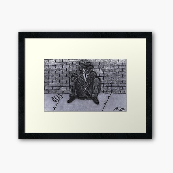OUT OF WORK Framed Art Print