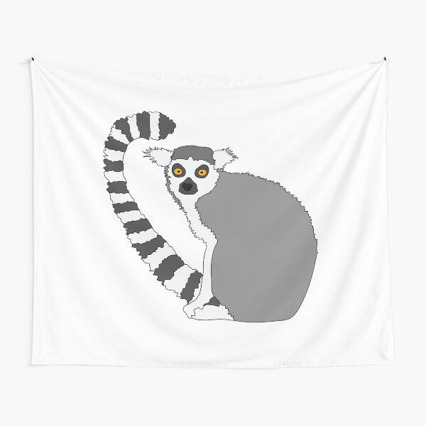 Ring-tailed lemur design Tapestry