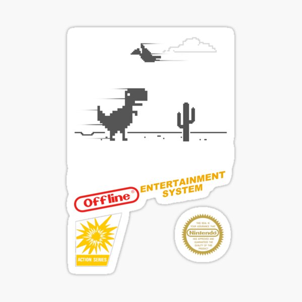 google chrome dino game (9) Sticker for Sale by cyphyurrr