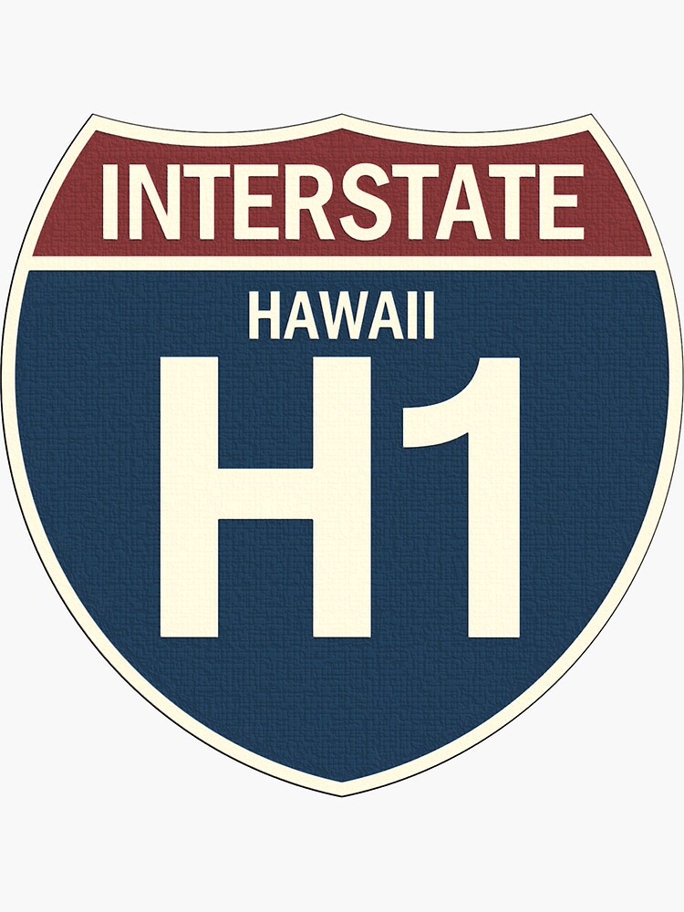 "Hawaii Interstate Road Shield" Sticker for Sale by troni Redbubble