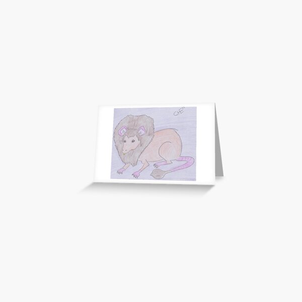 Lion Rat Greeting Card
