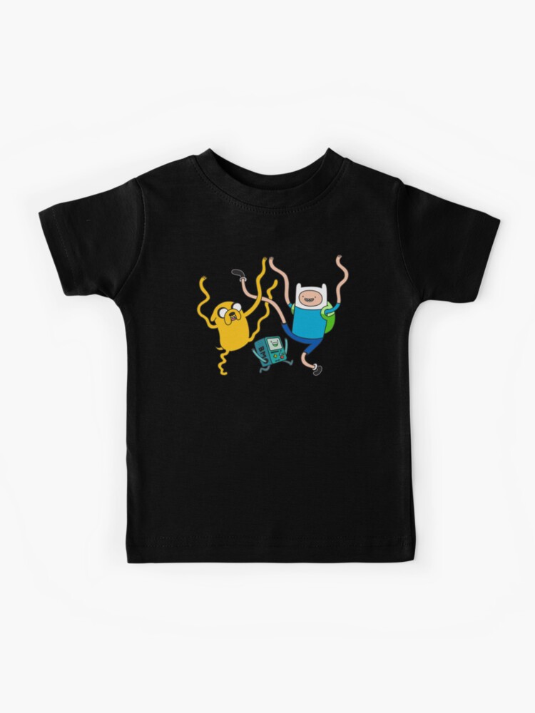 Thumbnail 1 of 2, Kids T-Shirt, Finn Jake BMO Party designed and sold by plushism.