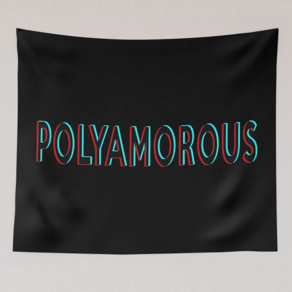 Item preview, Polyamorous Slogan 3D Anaglyphic Effect designed and sold by -BVB-.