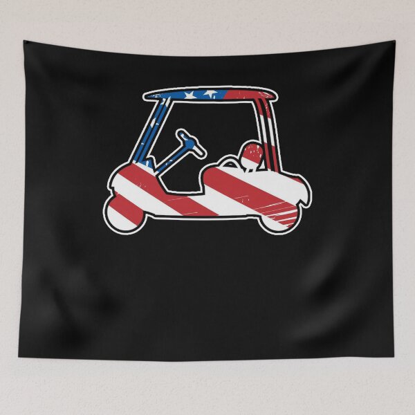 Item preview, 4th of July American Flag Golf Cart Caddy designed and sold by hadicazvysavaca.