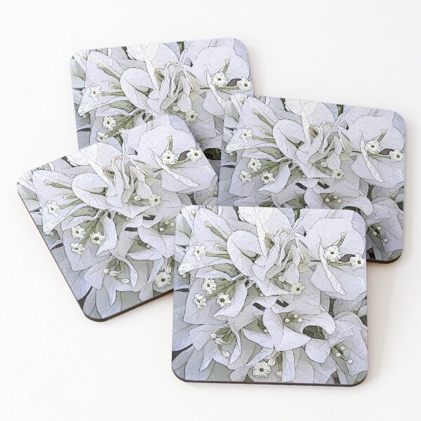 Item preview, Texture of white flowers designed and sold by PrintedDreams.