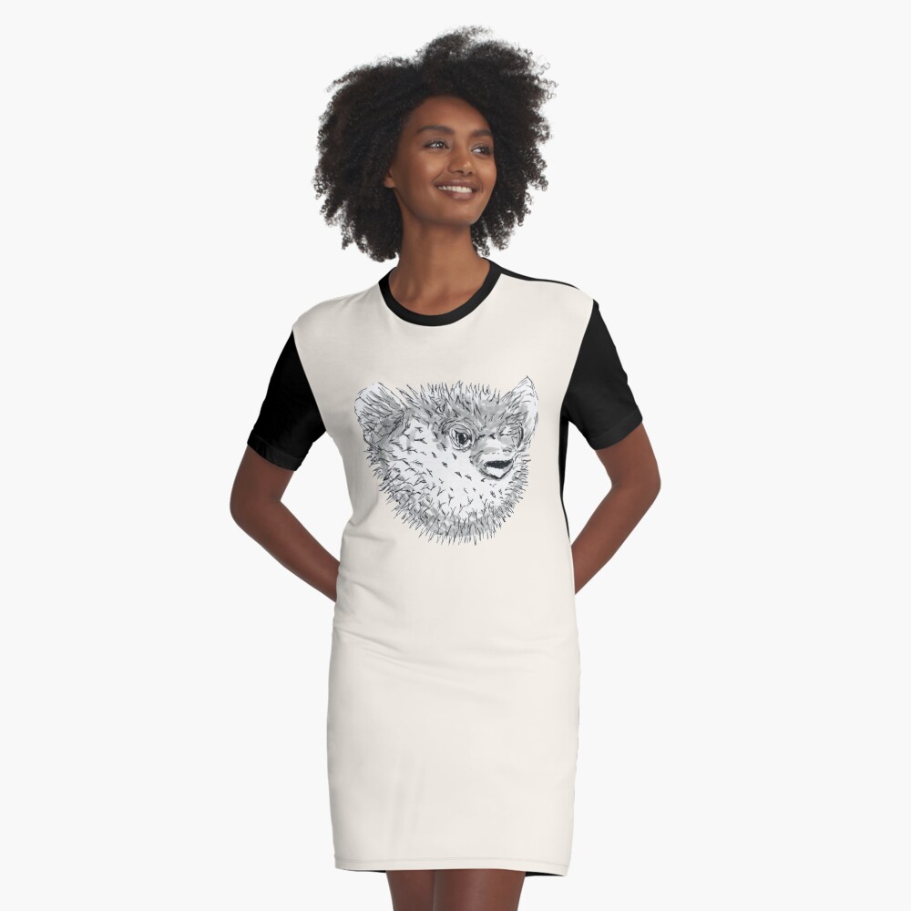 Pufferfish Graphic T-Shirt Dress