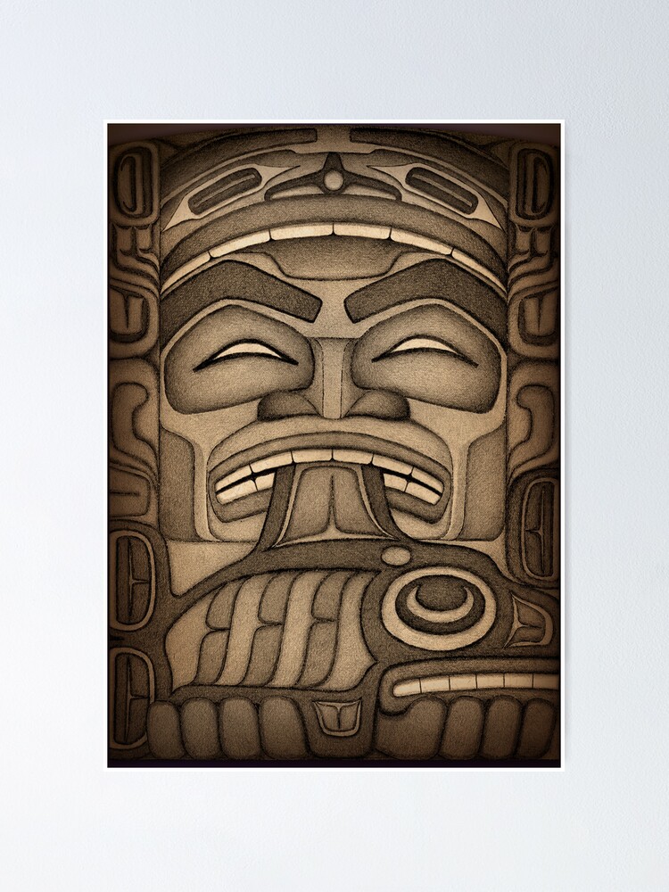 Thumbnail 1 of 3, Poster, Gunakadeit: Legendary Tlingit Figure designed and sold by gmeans.