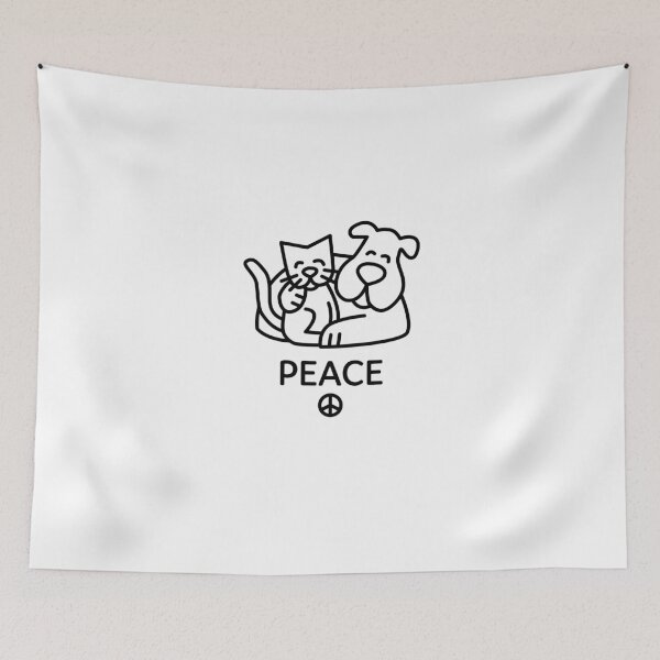 Item preview, Dog & Cat Peace - Dogs And Cats Lovers designed and sold by Superhero Gear.