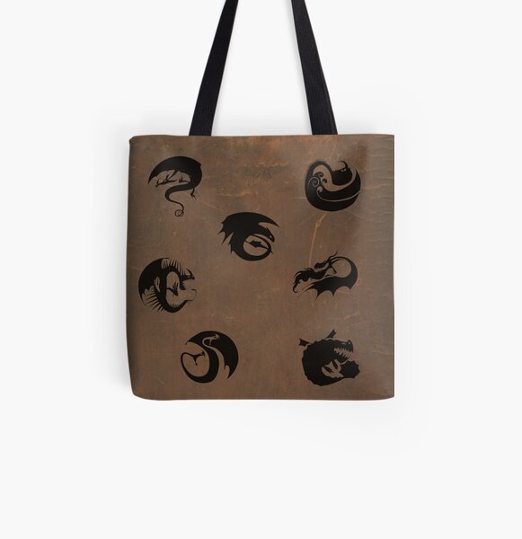 Httyd Dragon Class Symbols Bolsa estampada de tela