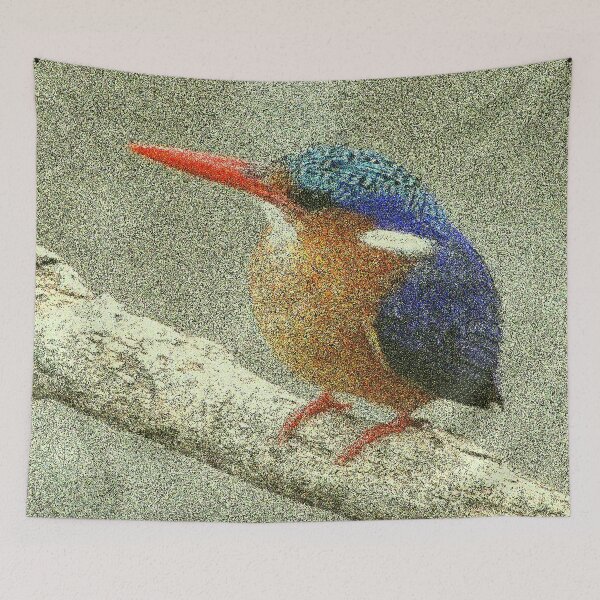Item preview, Malachite Kingfisher, Pointillist Version designed and sold by louisxvpod.