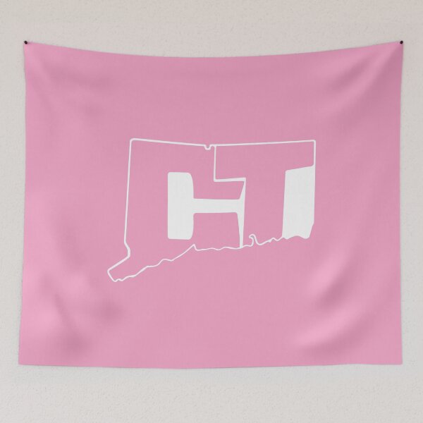 Item preview, Connecticut CT - White on Pink designed and sold by npdstudio.