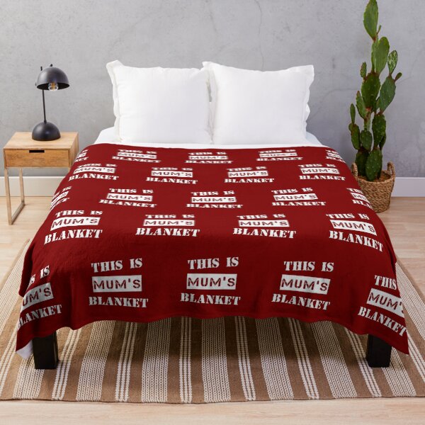 Item preview, This Is Mum's Blanket Pattern - Maroon designed and sold by 4wordsmovement.